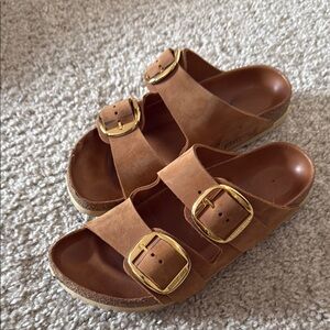 Birkenstock Big Buckle Arizona Cognac Sandal